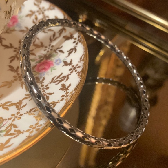 Hematite Black Bangle Bracelet - Picture 3 of 4